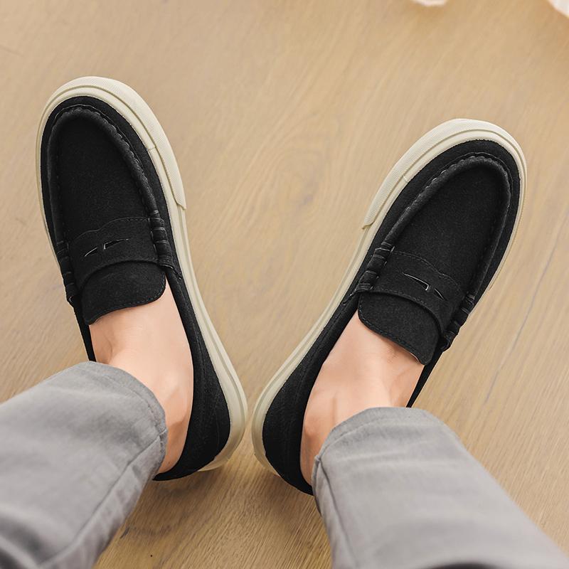 Fashion New Men's Casual Shoes Breathable Walking Sneakers Lightweight Slip-On Loafers Men Handmade Non-Slip Sole Fashion Driving Shoes