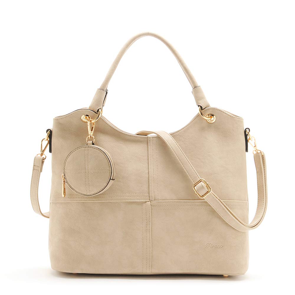 

Cross Stitch 2WAY Tote Bag with Round Coin Case FIRANO 401438 Beige [FIRANO] Women s