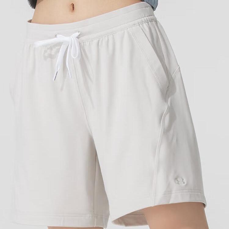 Under Armour Ss25 Her Knitted Casual Comfortable Versatile Lace-Up Sports Shorts Women Shorts Peak-White 6005992-110