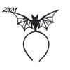 Non Slip Velvet Headband Halloween Bat Headband, Felt Glitter Hairband Versatile Festival Hair Ornament for Costume, Masquerade Party Prop Garden Tour