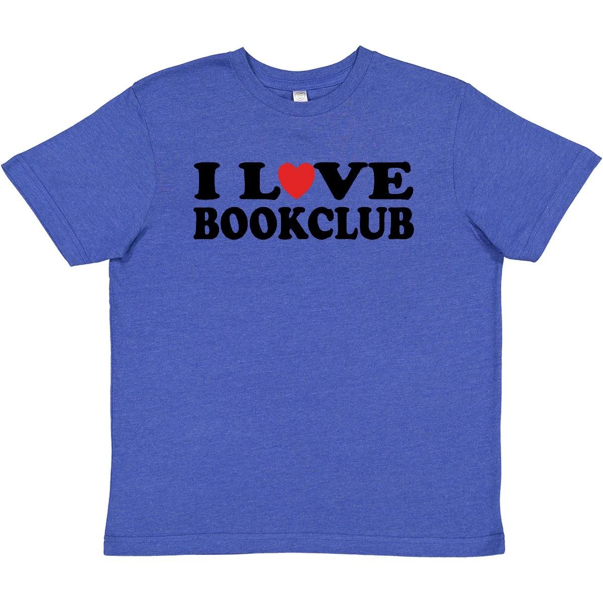 Inktastic Book Club Lover Youth T-Shirt Bookclub Group Reading I Love Heart Tee 130