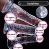 Lustrous Crystal Transparent Soft Silicone Phallus for Women - Simulated Flesh Intimate Pleasure Toy