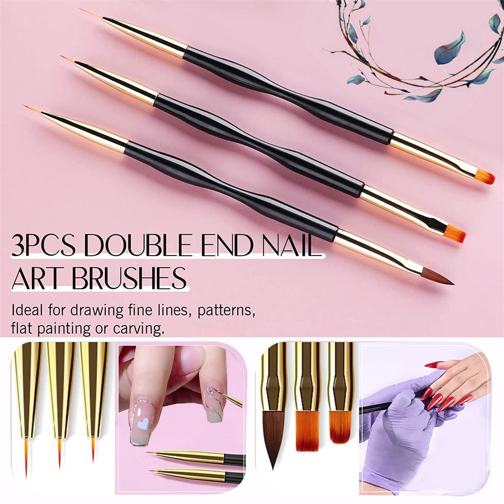 31Pcs Nail Brush Pen Set Nail Art Liner Brush UV Gel Painting Acrylic Nail Tool