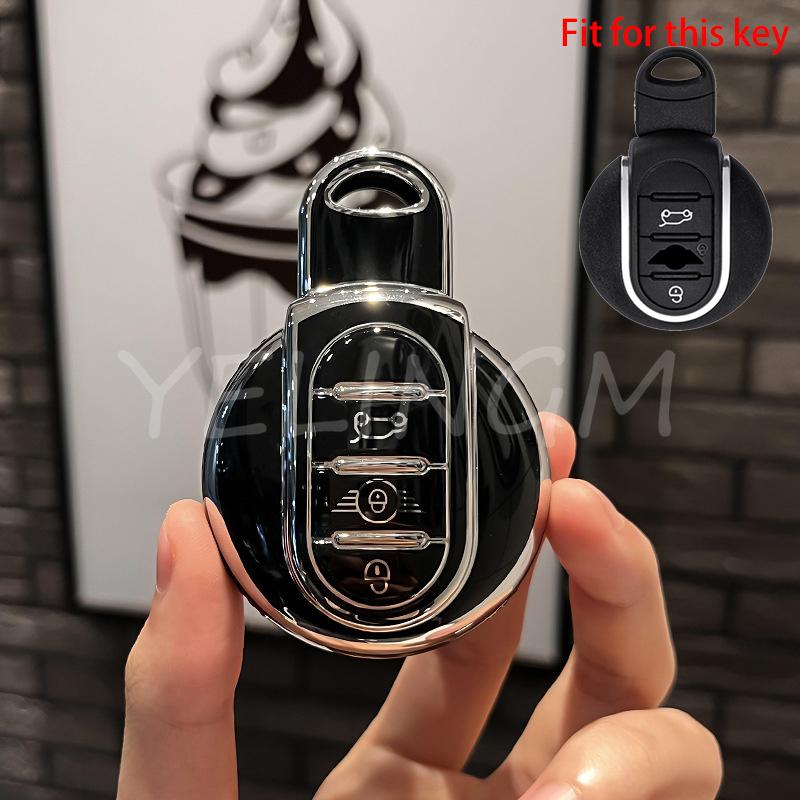 Fob Keychain Tpu For Bmw Mini Cooper Keyring Countryman F54 Clubman F55 Hardtop F56 F57 F60 Car Key Case Cover Accessories