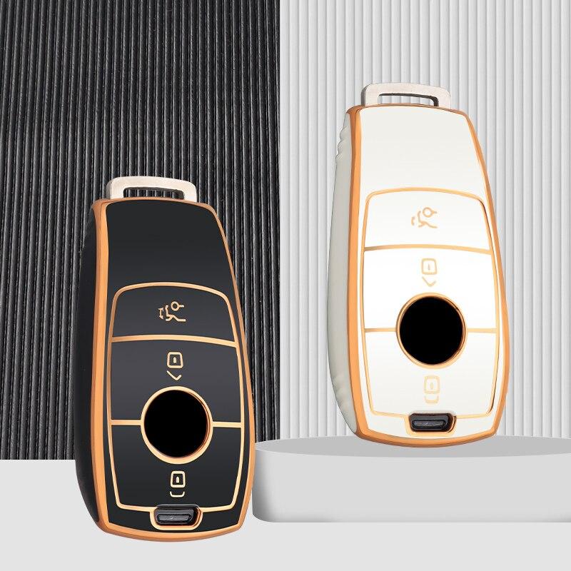 TPU Car Remote Key Case Cover Shell for Mercedes Benz A C E S G Class GLC CLE CLA GLB GLS W177 W205 W213 W222 X167 AMG