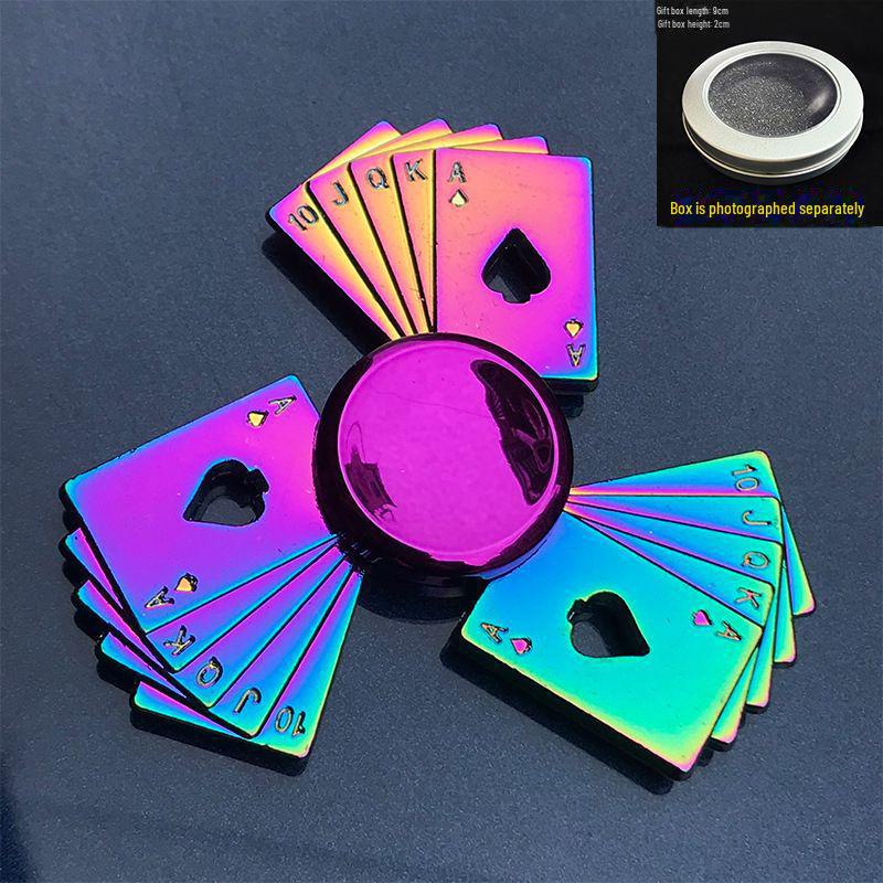 Leuchtendes, buntes Fingergyroskop aus Metall – cooles Dekompressionsspielzeug als Geschenk für Jungen und Schüler