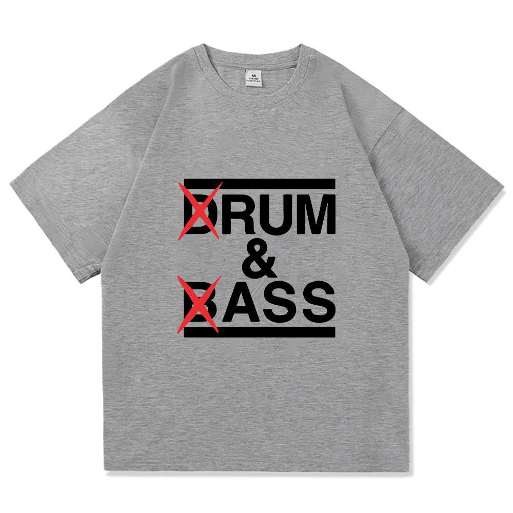 Funny Drum and Bass T Shirt Rum and Ass Lovers Jokes Short Sleeve 100% Cotton T-shirt Unisex Fashion Casual Tee Shirt Oversized