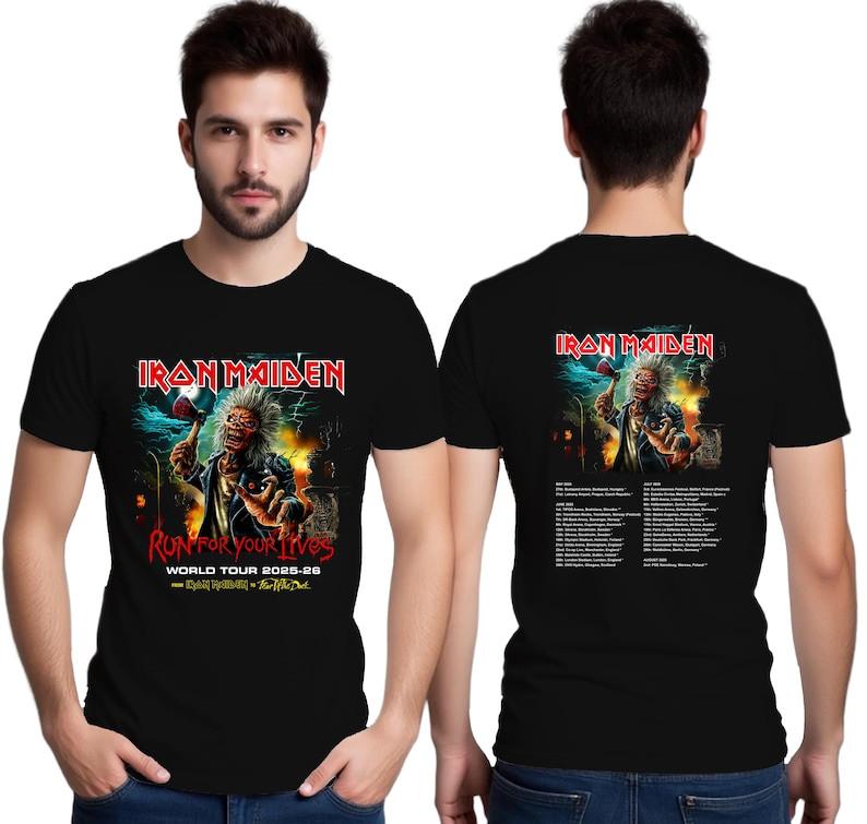 

Футболка Iron Maiden Tour 2025-26, тур Run for Your Lives 2025 с датами тура XL