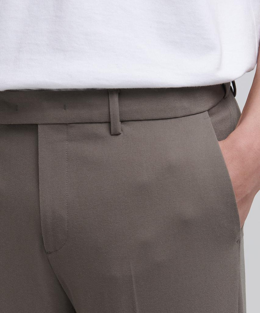 Musinsa Standard Tapered Hidden Elastic Waist Length Slacks [Dusty Beige]