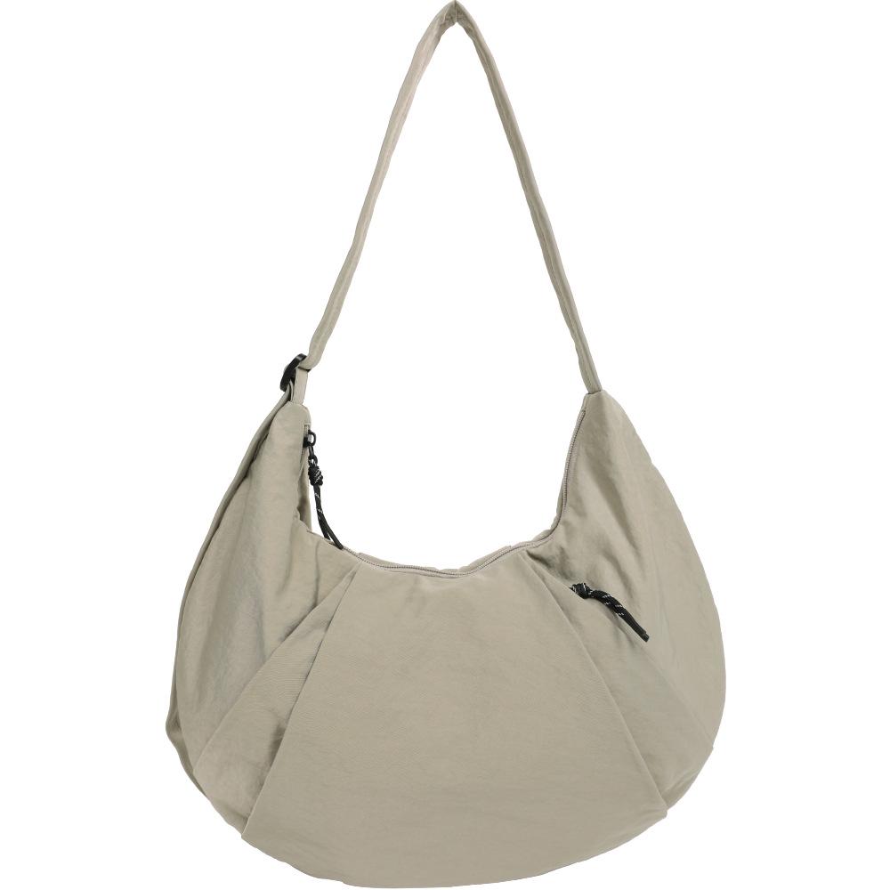 

Unisex Nylon Crossbody Bag - Large Capacity, Sports Style, Cycling-Friendly Dumpling Design серый