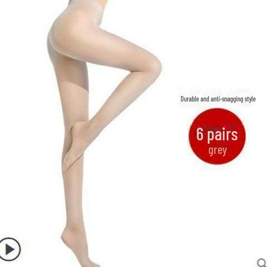 6-Pack Core-Spun Women's Anti-Snagging Leg-Beautifying Stockings with Individual Packaging