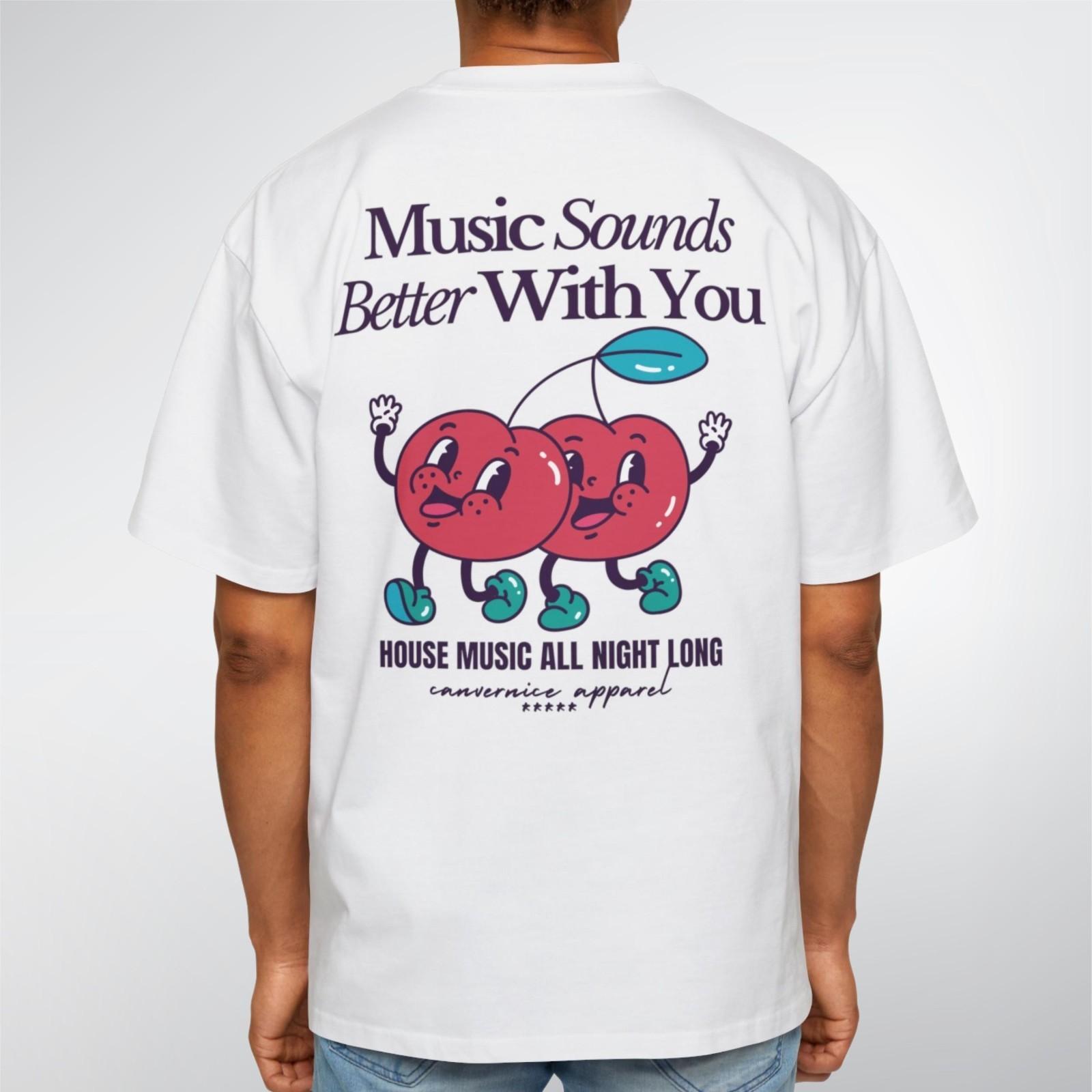House Music Shirt Funny Cherry Cartoon EDM Music Festival Outfit T-Shirt S