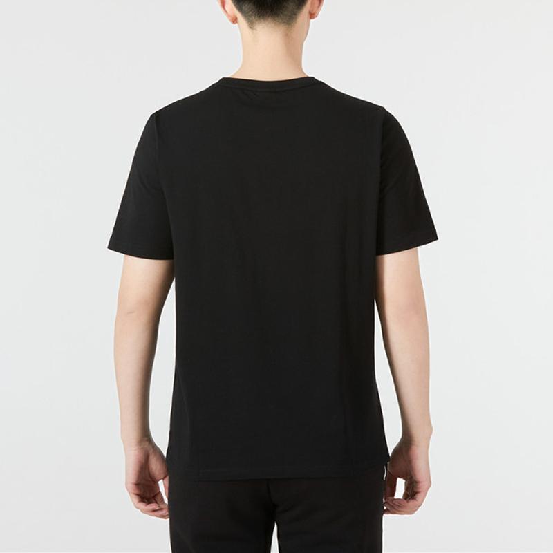 PUMA Colorblock Large Logo Print Vintage American Sport Round Neck Short Sleeve T-Shirt Men Tops Black 536345-01