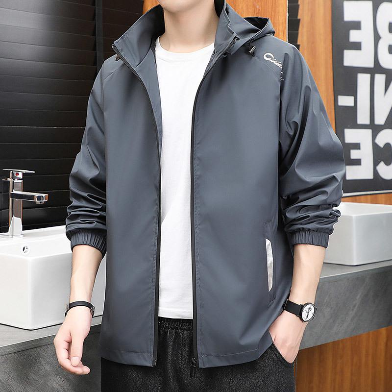 Autumn and Winter Coat Jacket with Hat New Windproof Trend Versatile Hooded Men's Clothing