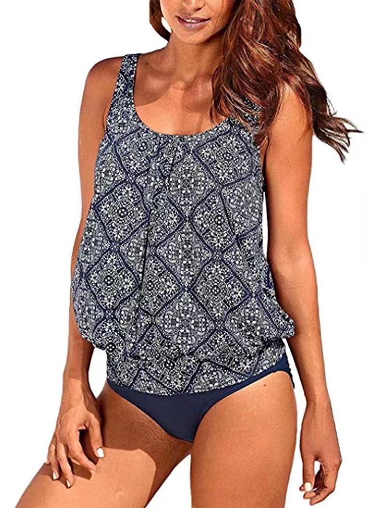 2023 Stylish High-End Off-Shoulder Tankini: Sexy, Backless, Solid Color Swimwear