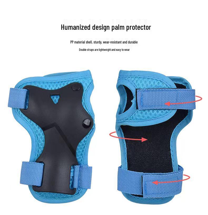 Set protettivo a sette pezzi per skateboard e bici per bambini: Casco, Paramani, Gomitiere, Ginocchiere per Bambini e Bambine.