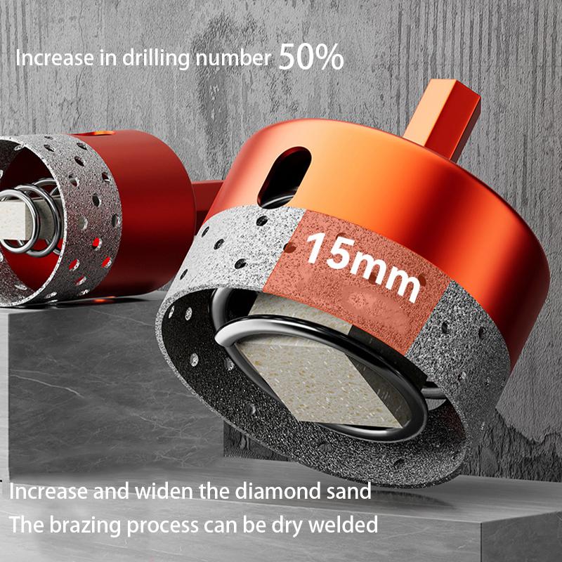 Diamond Brazed Core Dry Drill Bit for Porcelain Tiles Marble Glass Crowns Drill Granite Hole Saw Hole Cutter Tools
