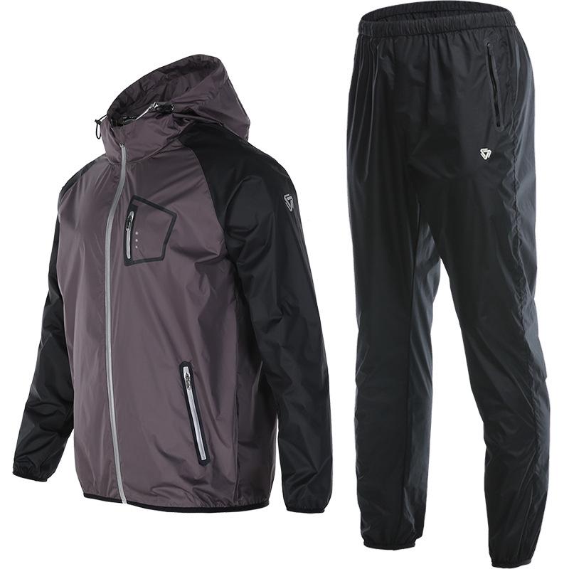 

Чоловічий фітнес-костюм для сауни - Тренувальне спорядження, що посилює потовиділення, для бігу, катання на лижах та тренувань 4XL