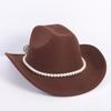 Beliebte europäische und amerikanische Mode OL-Stil einfarbiger Cowboyhut Herren und Damen High-End Zylinder Jazzhut Filzhut