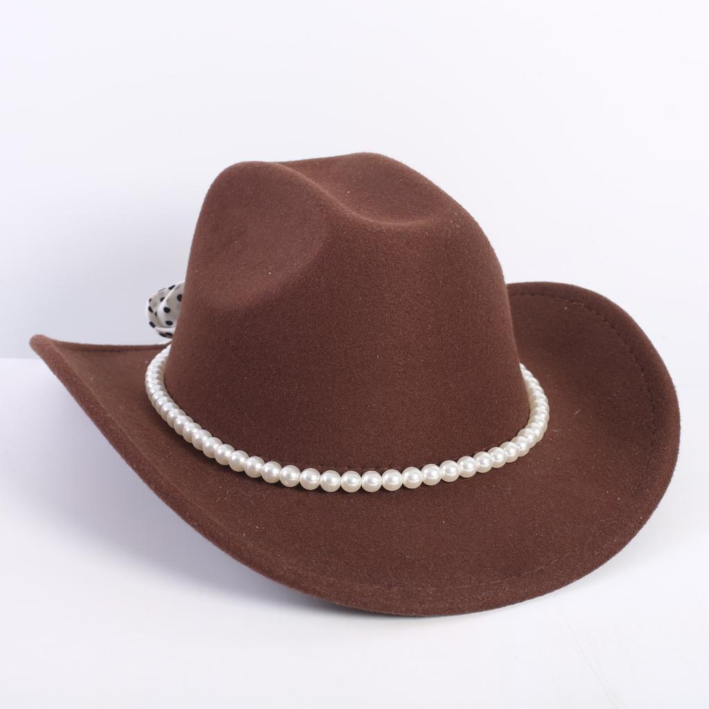 Beliebte europäische und amerikanische Mode OL-Stil einfarbiger Cowboyhut Herren und Damen High-End Zylinder Jazzhut Filzhut