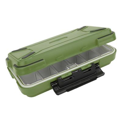 Caja de aparejos de pesca impermeable ABS Estuche organizador de almacenamiento para señuelos, anzuelos, cebo Contenedor AccesorioC verde