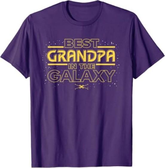 Star Wars Best Grandpa in the Galaxy Birthday Father’s Day T-Shirt