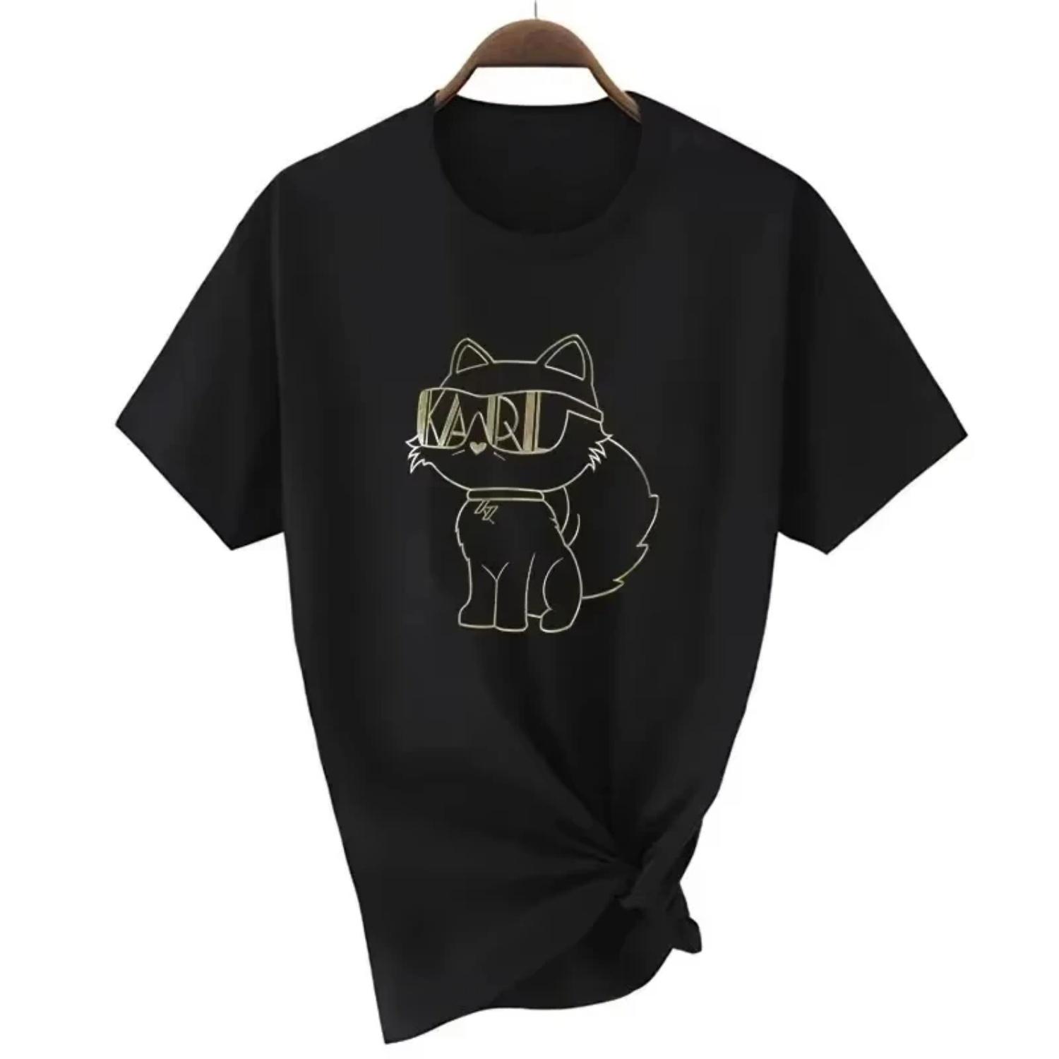 New Fashion T-shirt Women s T-shirt Harajuku Brand Short-sleeved Elegant Women s Cotton T-shirt Tops Women s Clothing S чёрный