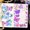 3 pcs Laser Butterfly Series Art Collage Junk Journal Supplies DIY Scrapbooking Stickers PET Waterproof Craft Aesthetics Sticker