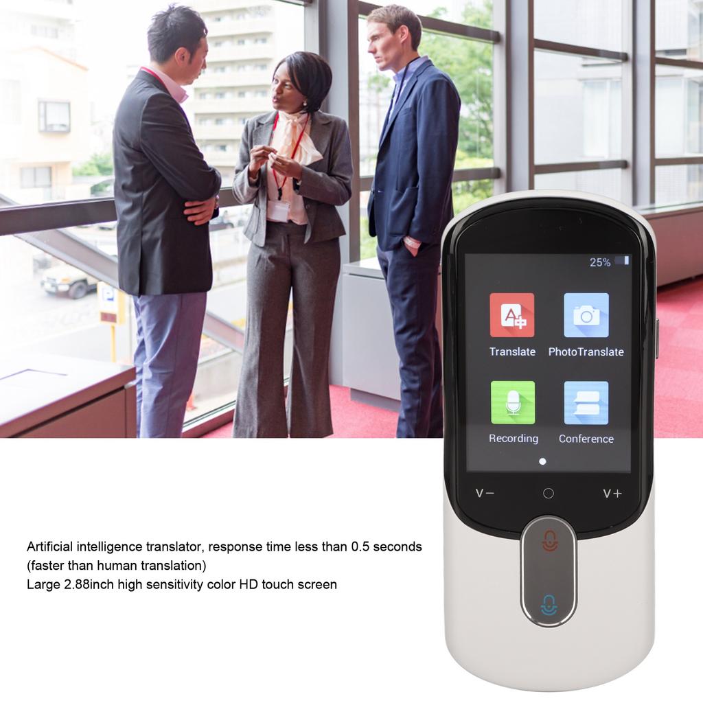 Smart Translator 2.88in Real Time Two Way Translation Portable Intelligent Language Voice Translator