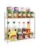 YQh Two-Tier Kitchen Storage Rack, 304 Stainless Steel, for Spice and Condiment Bottles, Tabletop Type