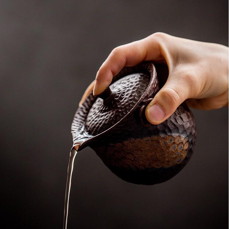 Japanese Style Kung Fu Tea Set Ceramic Quick Tea Cup Coarse Pot Two Cups