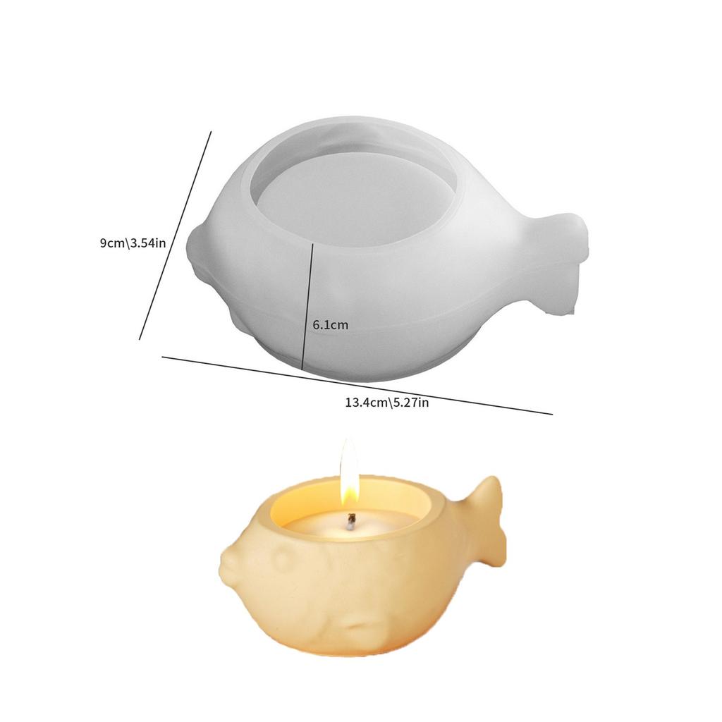 Hedgehog Goldfish Aromatherapy Candle Cup Silicone Mold Drip Glue DIY Stone Pattern Rock Animal Python Gypsum Storage Cup