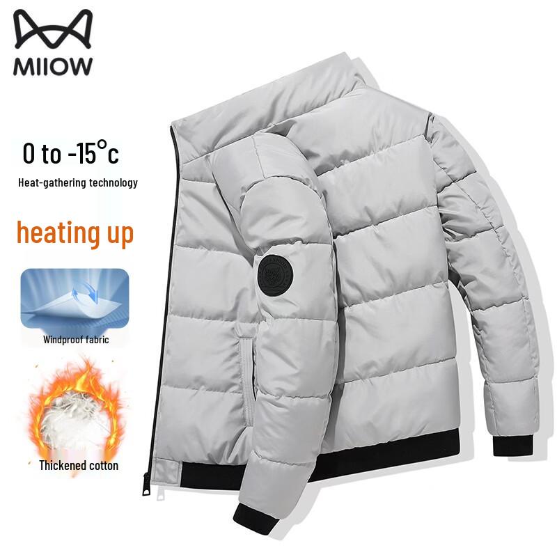 MiiOW Men s Winter Stand Collar Padded Jacket 7XL