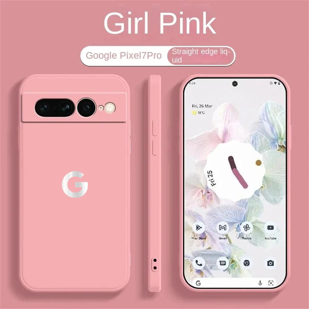 Ultra Slim Liquid Silicone Phone Case for Google Pixel 10 9 Pro XL 8 7 6 A Pro Wireless Charging Shockproof Protector Back Cover