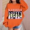 Kids Long Sleeve Printed Neck Sweatshirt Casual Pullover Top