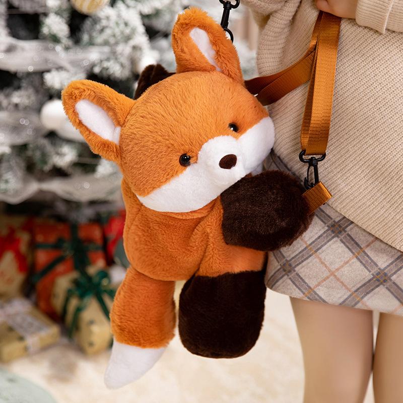 Süßes Tier Roter Panda Tasche Plüschtier Puppe Fuchs Puppe Mädchen Tasche Umhängetasche Geburtstagsgeschenk
