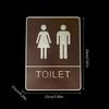 Toilet Door Sign Men Women Bathroom WC Mark Label Self-Adhesive Wall Sticker DIY Decor for Office Business Hotel Unisex