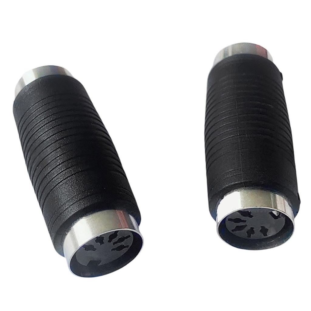 2pcs 5 Pin DIN MIDI Female to Female Audio Type Recorder Amplifier Extension Adapter Gender Changer for Live Performance Studio