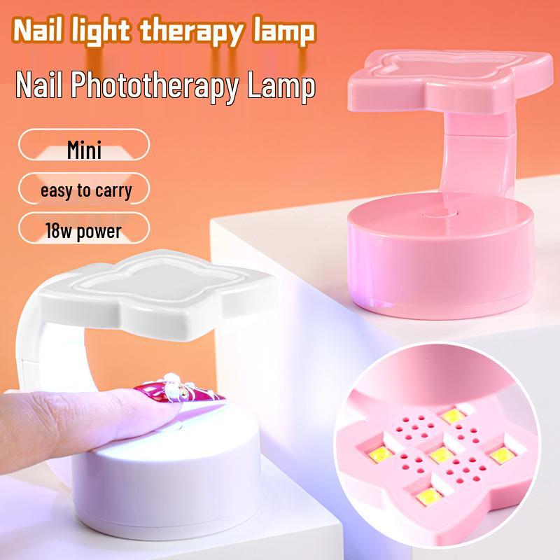 

Butterfly 18W UV Nail Lamp, 5-LED Gel, Quick-Dry, Portable, No Black Hands білий