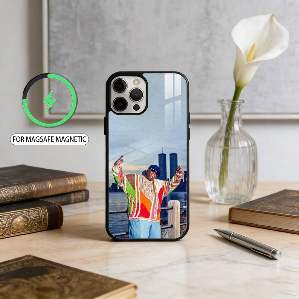 B-Biggie Smalls B-BIG Art Phone Case For iPhone17,16,15,14,13,12,11 Plus,Pro Max Magnetic For Magsafe Wireless Charging