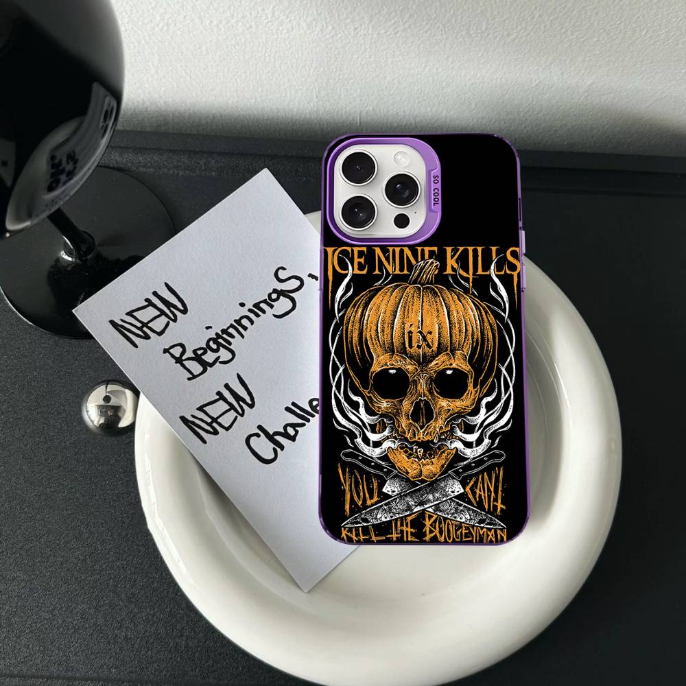 Ice Nine Kills Band Phone Case Color Silver Shell For iPhone 17 16 15 14 13 12 11 Pro Max Plus