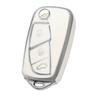 For Fiat 500 Key Shell Panda Stilo Ducato Grande Bravo Punto Minibus Protected Fob Accessories 3 Bottons TPU Car Key Case Cover