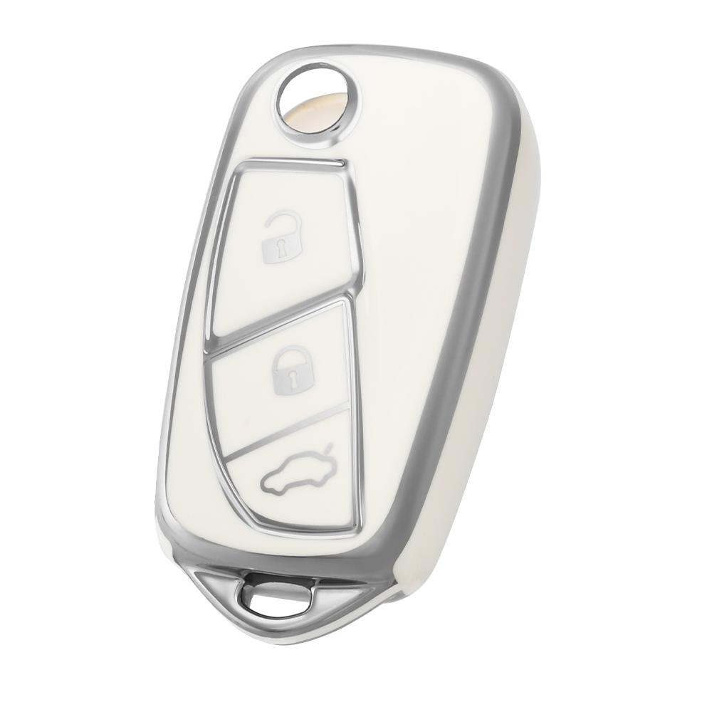 

For Fiat 500 Key Shell Panda Stilo Ducato Grande Bravo Punto Minibus Protected Fob Accessories 3 Bottons TPU Car Key Case Cover