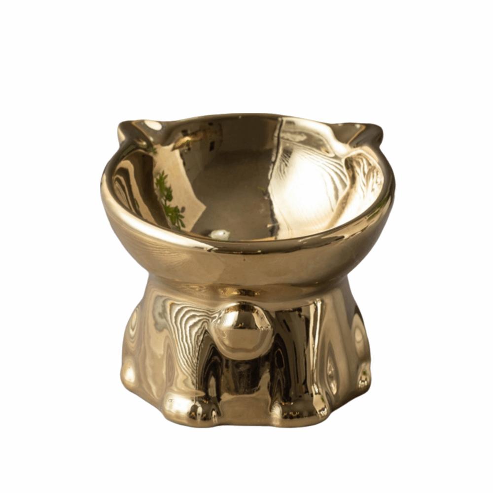 Cat Shaped Elevated Pet Food Feeder Neck Protection Cat Water Bowl Ceramic Cat Bowl Pet Supplies