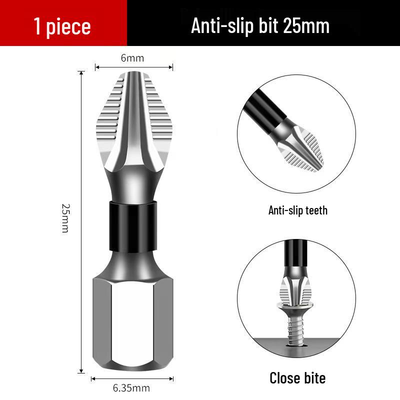 K5 Anti-Slip Shock-Resistant Phillips Screwdriver Bit Set - Strong Magnetic, High Hardness, High Torque.