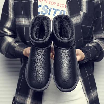 Pánské zimní boty ploché Pánské sněhule Protiskluzová nazouvací obuv Výprodej Módní nabídka Venkovní turistika Luxusní bavlněná bota Pracovní Kožešina