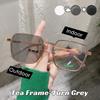 Anti Blue Light Farsighted Eyeglasses Translucent Discolored Reading Glasses Photochromic 0-+400