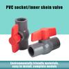 20~50mm Grauer PVC-Rohrgewindeverbinder Direkter Winkelstück T-Stück Bewässerungsverbinder Wasserversorgungsrohradapter Aquarium-Tank-Verbinder Kugelhahn