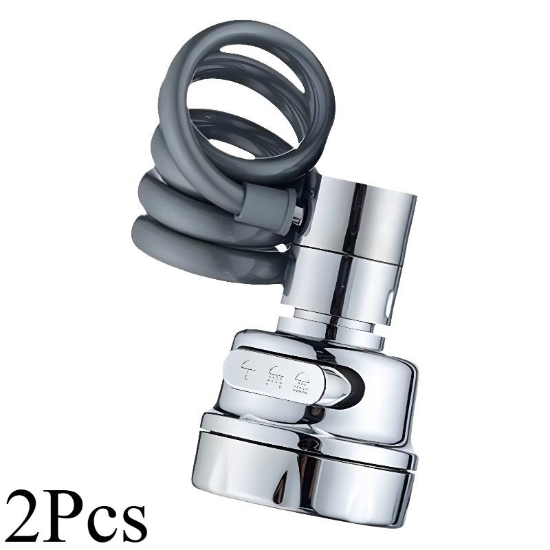 

2Pcs 45cm Universal Sink Faucet 360 Degree Rotation Filter Extension Tube Shower Water Saving Tap Universal Kitchen Bathroom Acc