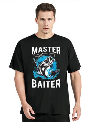 Master Baiter Funny Fishing Master Baiter Camisas Casual T Shirt Unisex Tops Cotton Tees Fitnes